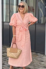 Shaylaâ„?- Elegant V-Neck Dress