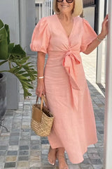 Shaylaâ„?- Elegant V-Neck Dress
