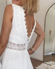 Alexaâ„?- Lace V-Neck Cami Dress