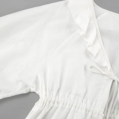 Alexandraâ„?- Ruffled Tie-Front Top & Shorts Set