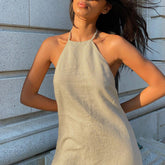 Sueâ„?- Halter Mini Dress