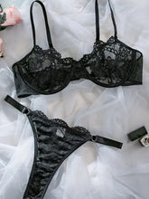Deep In Love Lace 2 Piece Set - Black