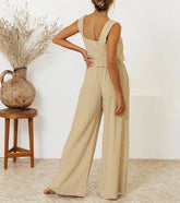 Meganâ„?- Minimalist Top and Wide-Leg Pants Set