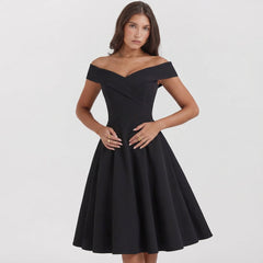 Elida Black Mini Dress