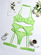 Holiday Romance Mesh 4 Piece Garter Set