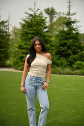 Saddie Top- Khaki