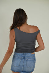 Saddie Top- Grey