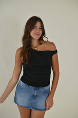 Saddie Top- Black