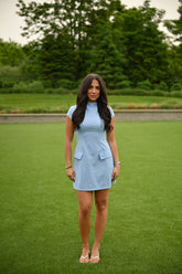 Claire Dress-Blue