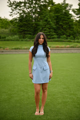 Claire Dress-Blue