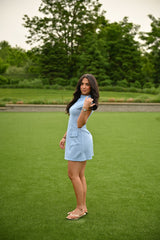 Claire Dress-Blue