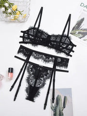 Lace Dreams 3 Piece Garter Set - Lingerie