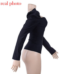 Vintage Style Collar Women Puff Sleeve Shirt