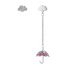 Korean Asymmetrical Star Moon Metal Drop Earrings