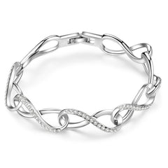Rose Gold Link Bracelets Infinity Love Symbol Invisible Chain Bracelets