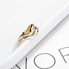 Korean Style 925 Sterling Silver Double Loop Rings