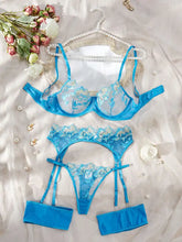 Starry Nights 3 Piece Garter Set - Lingerie