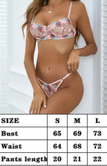 Take The Lead - Embroidered 2 Piece Lingerie Set