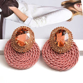 Eyes Wide Open Round Drop Earrings