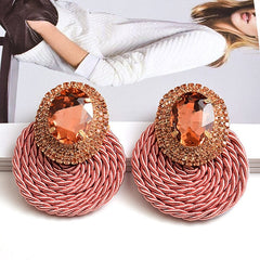 Eyes Wide Open Round Drop Earrings