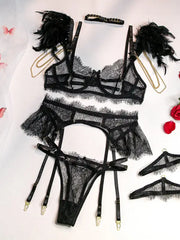 Worth Flying 3 Piece Garter Sets - Lingerie