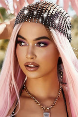 Sparkling Rhinestone Turban Cap
