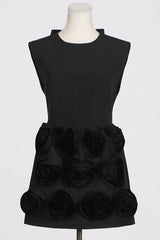 Rose Applique Mini Dress