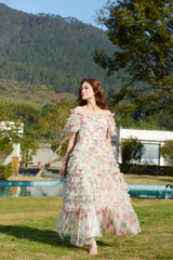 Nola Ruched Floral Maxi Dress