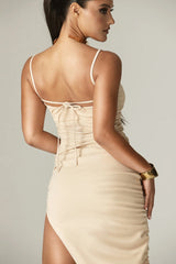 Ruby Ruched Ponte De Roma Dress