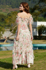 Nola Ruched Floral Maxi Dress