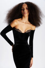 Palma Strapless Velvet Dress