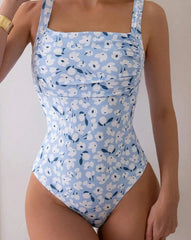 Print Strapped Swim Dress