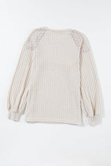 Buttoned Ribbed Top