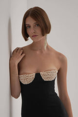 Baroque Pearl Chest Cup Dress