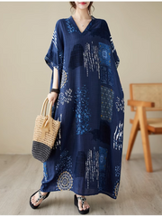 You Made Me Bat Sleeve Kaftan Dress