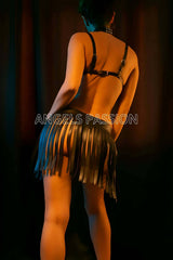 Leather Tassel Skirted Fantasy Harness Set