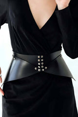 Stylish Women's Belt, Stylish Women's Belt, Leather Corset Belt Over Dress