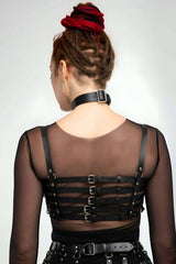 Five-Piece Chest Tie And Skirt Leather Harness