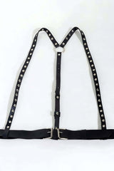 Tight Black Leather Belt on Dress