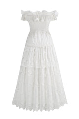 Piccola Off Shoulder Midi Dress