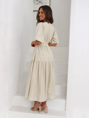 Luciaâ„?- V-Neck Puff Dress