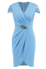 Gaia Elegant Dress With V-Neck