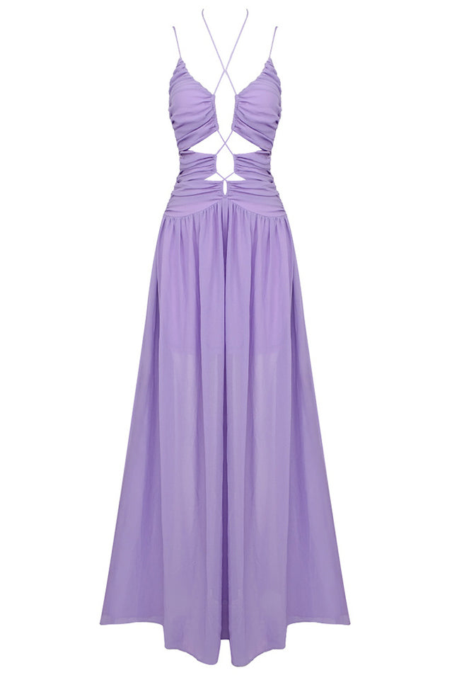 Ruched Cutout Maxi Dress