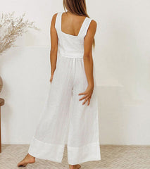 Meganâ„?- Minimalist Top and Wide-Leg Pants Set