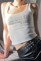 Send Nudes Rhinestone Tank Top
