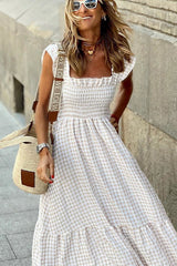 Odetteâ„?- Elegant Plaid Summer Dress