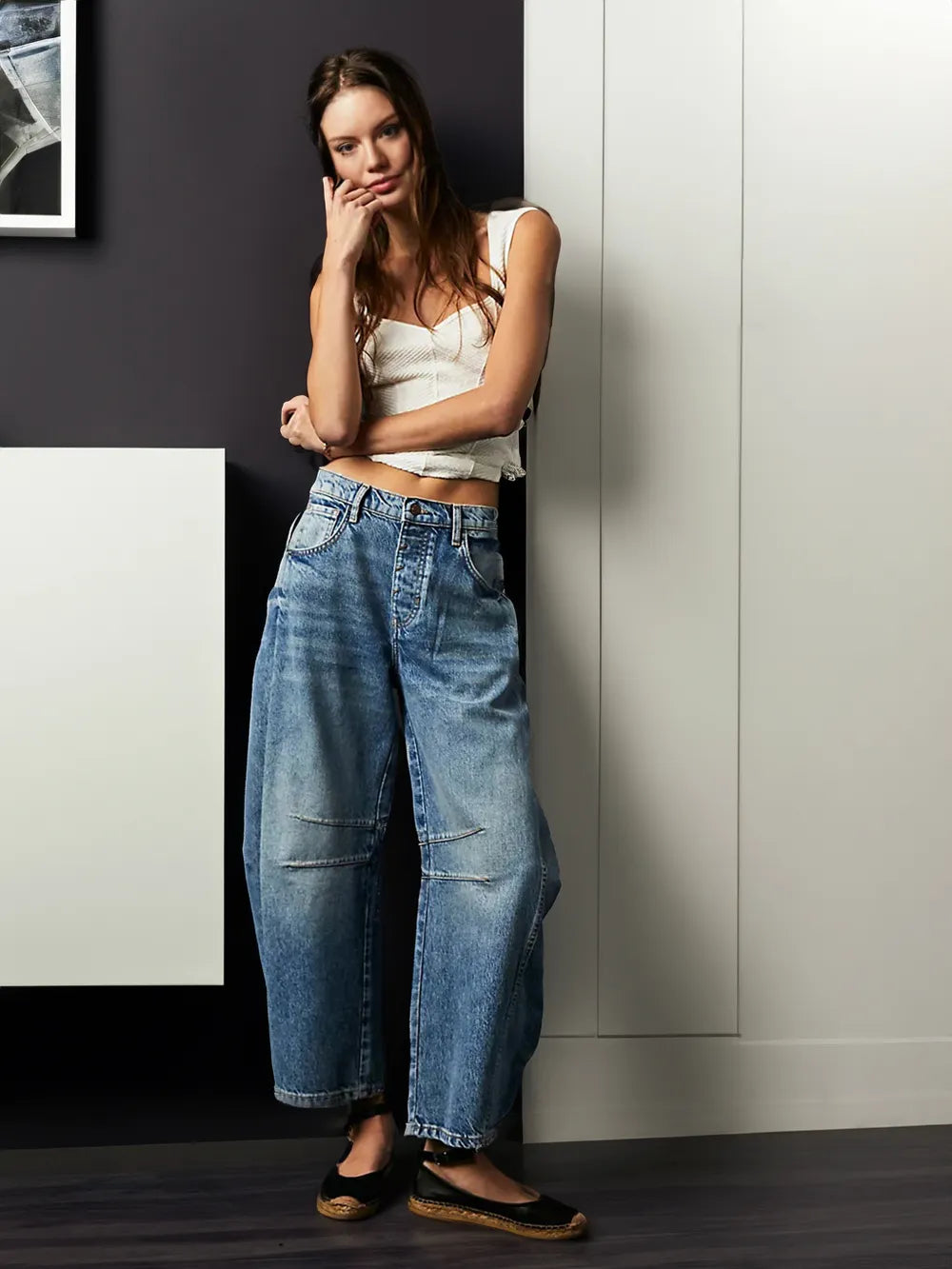 Cora Women's Stylish Wide-Leg Denim Pants