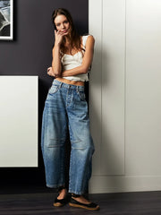 Cora Women's Stylish Wide-Leg Denim Pants