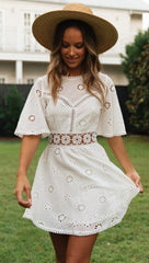 Fleurâ„?- Backless Bell-Sleeve Dress