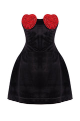 Red Crystal Heart Dress